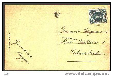 193 Op Kaart Met Sterstempel * EECKE * - 1922-1927 Houyoux