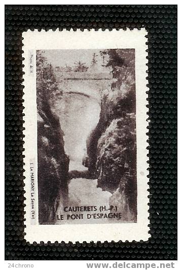 Vignette: Cauterets, Le Pont D´Espagne, Photo Alix (06-4641) - Tourism (Labels)