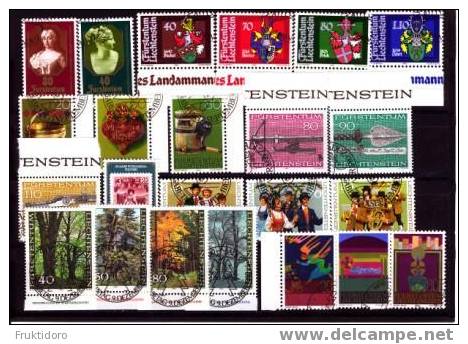 Liechtenstein Jahrgang 1980 Komplet Gestempelt / Year Set 1980 Cancelled - Vollständige Jahrgänge