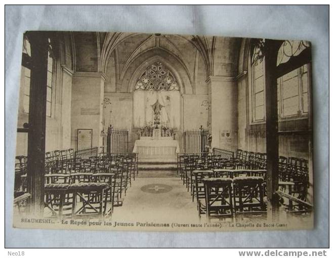 Beaumesnil. Le Repos Pour Les Jeunes Parisiennes(Ouvert Toute L'annee). La Chapelle Du Sacre Coeur - Beaumesnil