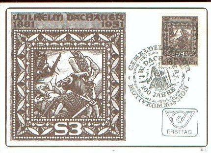 AUTRICHE Carte Maximum Num.Yvert 1495 PEINTURE DACHAUER - Maximumkarten (MC)