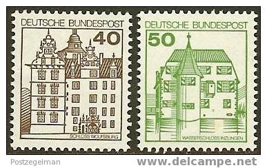 GERMANY 1980 M.N.H. Stamp(s) Castles 1037-1038 #2046 - Unused Stamps