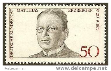 GERMANY 1975 M.N.H. Stamp(s) Erzberger 865 #2009 - Unused Stamps