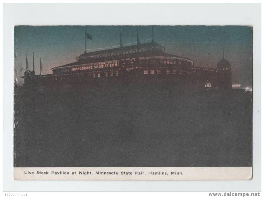 Live Stock Pavilion At Night - Minnesota State Fair - Hamine , Minn. - Other & Unclassified