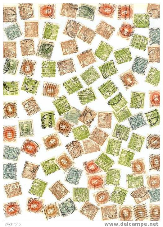 Lot De 100 Timbres Danemark (06-4733) - Sammlungen