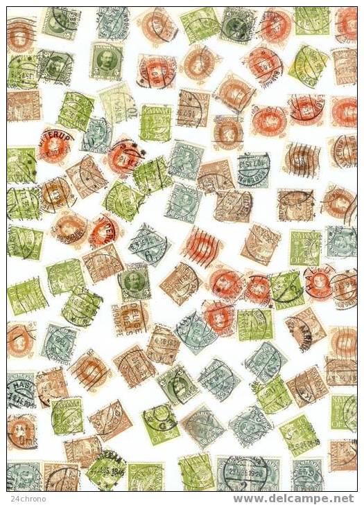 Lot De 100 Timbres Danemark (06-4734) - Collections