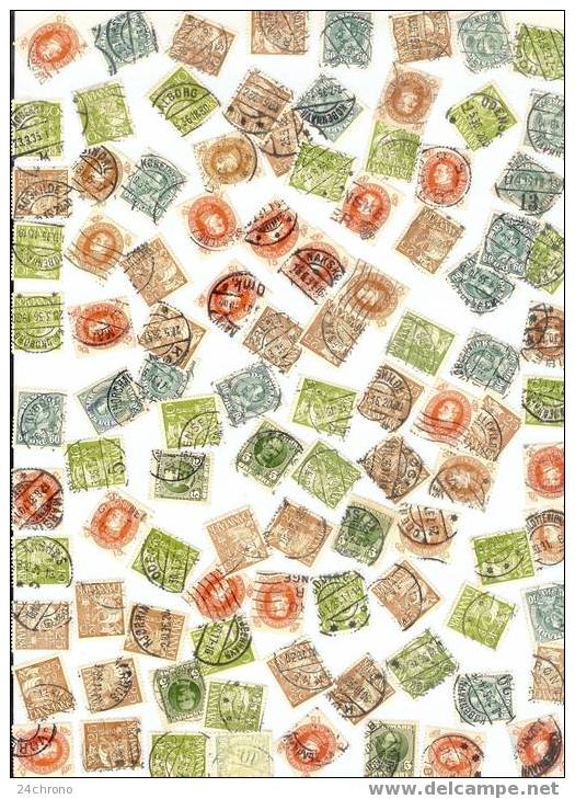 Lot De 100 Timbres Danemark (06-4737) - Sammlungen