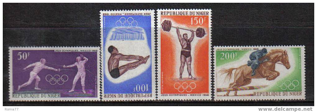 MB327a - NIGER , OLIMPIADI MESSICO 1968 : PA N. 90/93  *** - Zomer 1968: Mexico-City