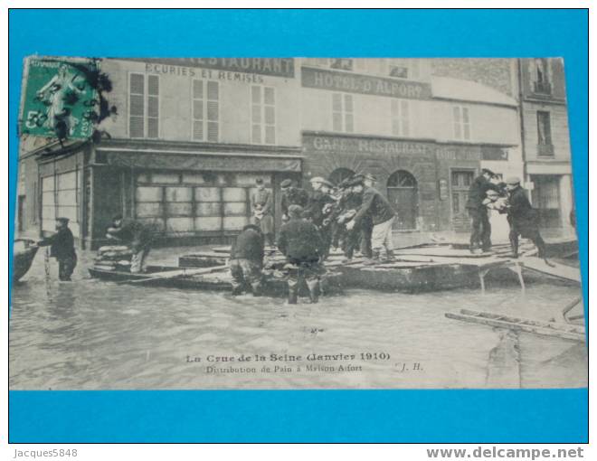 94)- Maison Alfort-distribution De Pain-aux Inondations De 1910-(hotel-d'alfort)-tres Belle Carte - Maisons Alfort
