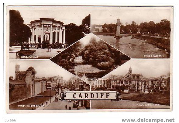 GOOD OLD GB POSTCARD - CARDIFF - Sendet 1933 - Glamorgan