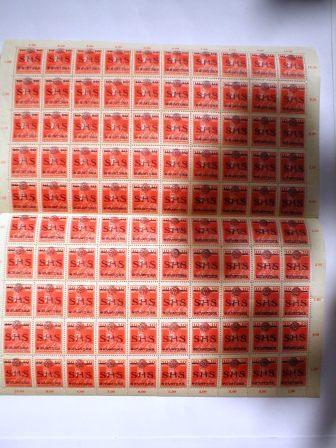 N° Y/T 12 De YOUGOSLAVIE - 1 Feuille De 100 Timbres ** - Unused Stamps