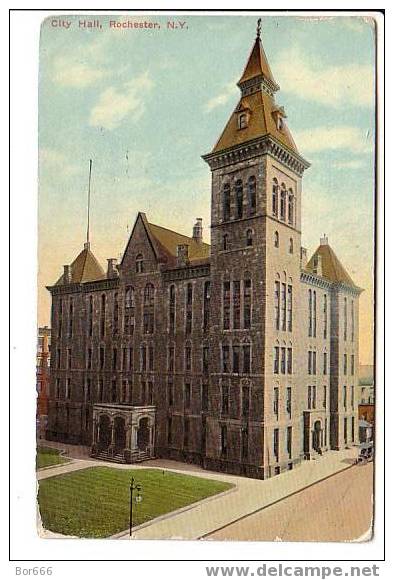 OLD USA POSTCARD - ROCHESTER - City Hall 1910 - Rochester