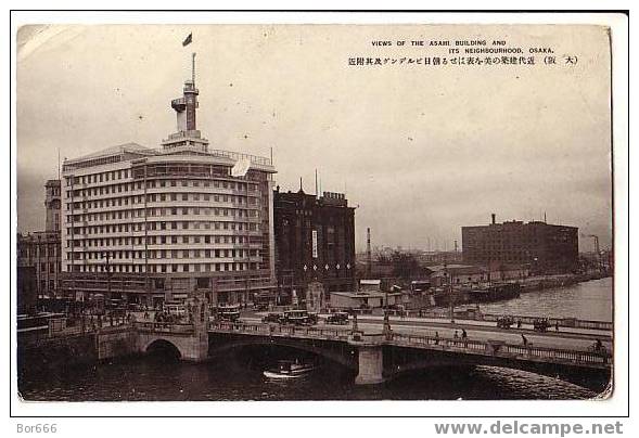 OLD JAPAN POSTCARD - OSAKA - Asahi Building - Nice View - Osaka