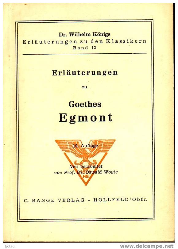 Erläuterungen Zu Goethes Egmont (Dr. Wilhelm Königs) - Teatro E Danza