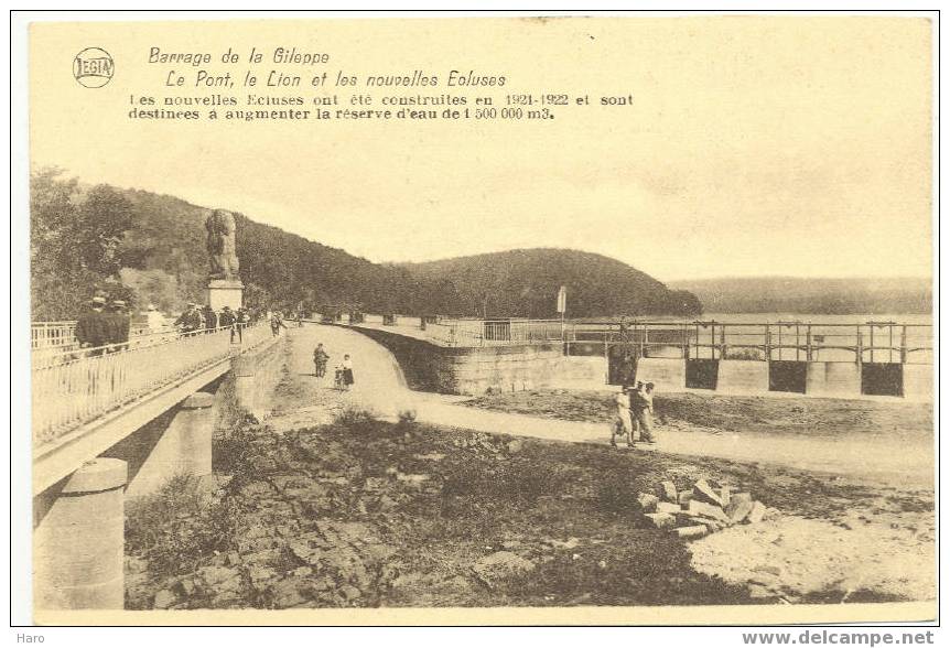 Barrage De La Gileppe - Le Pont, Le Lion Et Les Nouvelles Ecluses (261) - Gileppe (Dam)