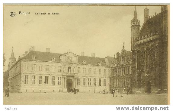 BRUGES : Le Palais De Justice - Cachet De La Poste 1920 - Ern. Thill, Rue Simonis,20-22, Bruxelles. S.Bruges, N° 44. - Brugge