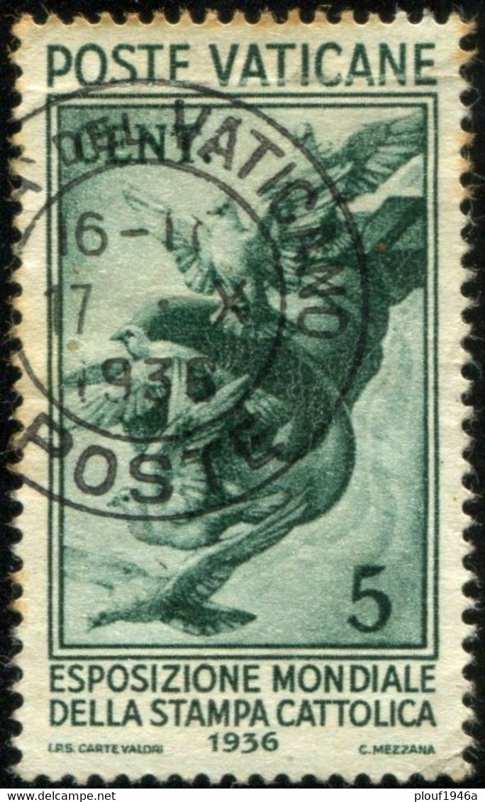 Pays : 495 (Vatican (Cité Du))  Yvert Et Tellier N° :    72 (o) - Usati