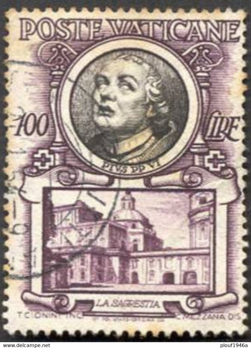 Pays : 495 (Vatican (Cité Du))  Yvert Et Tellier N° :   186 (o) - Used Stamps