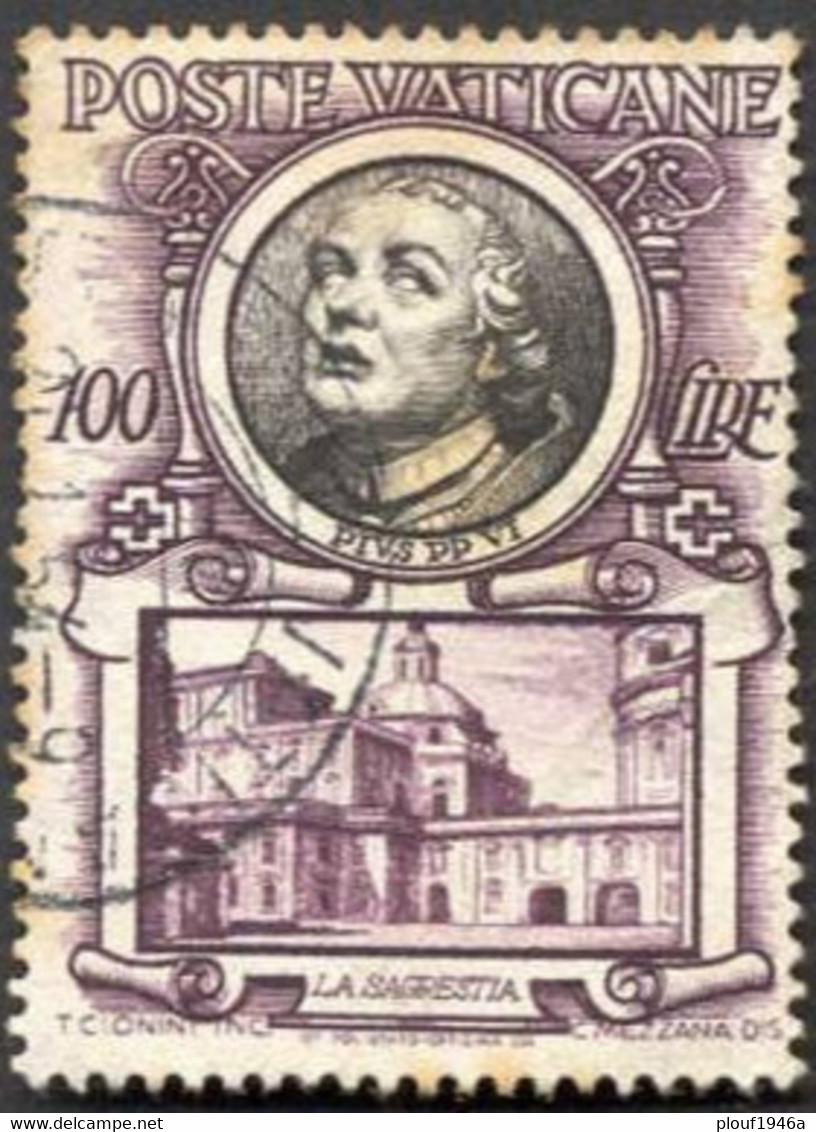 Pays : 495 (Vatican (Cité Du))  Yvert Et Tellier N° :   186 (o) - Gebruikt