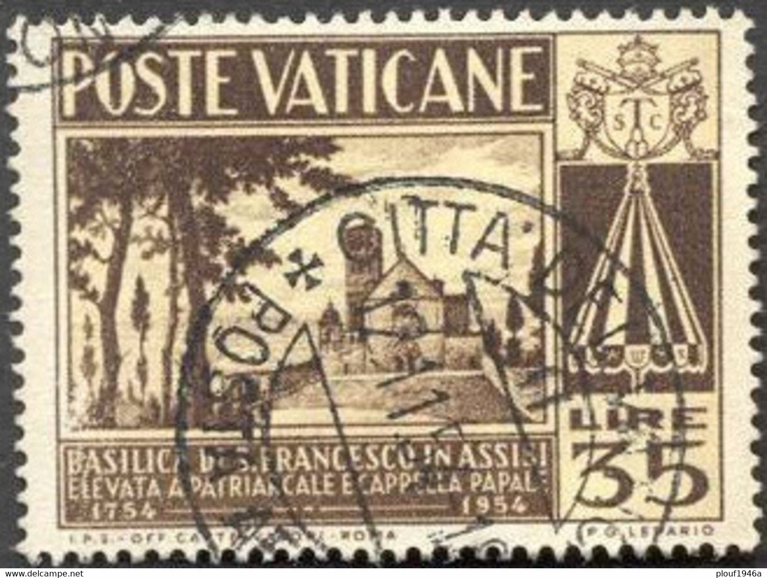 Pays : 495 (Vatican (Cité Du))  Yvert Et Tellier N° :   203 (o) - Usados