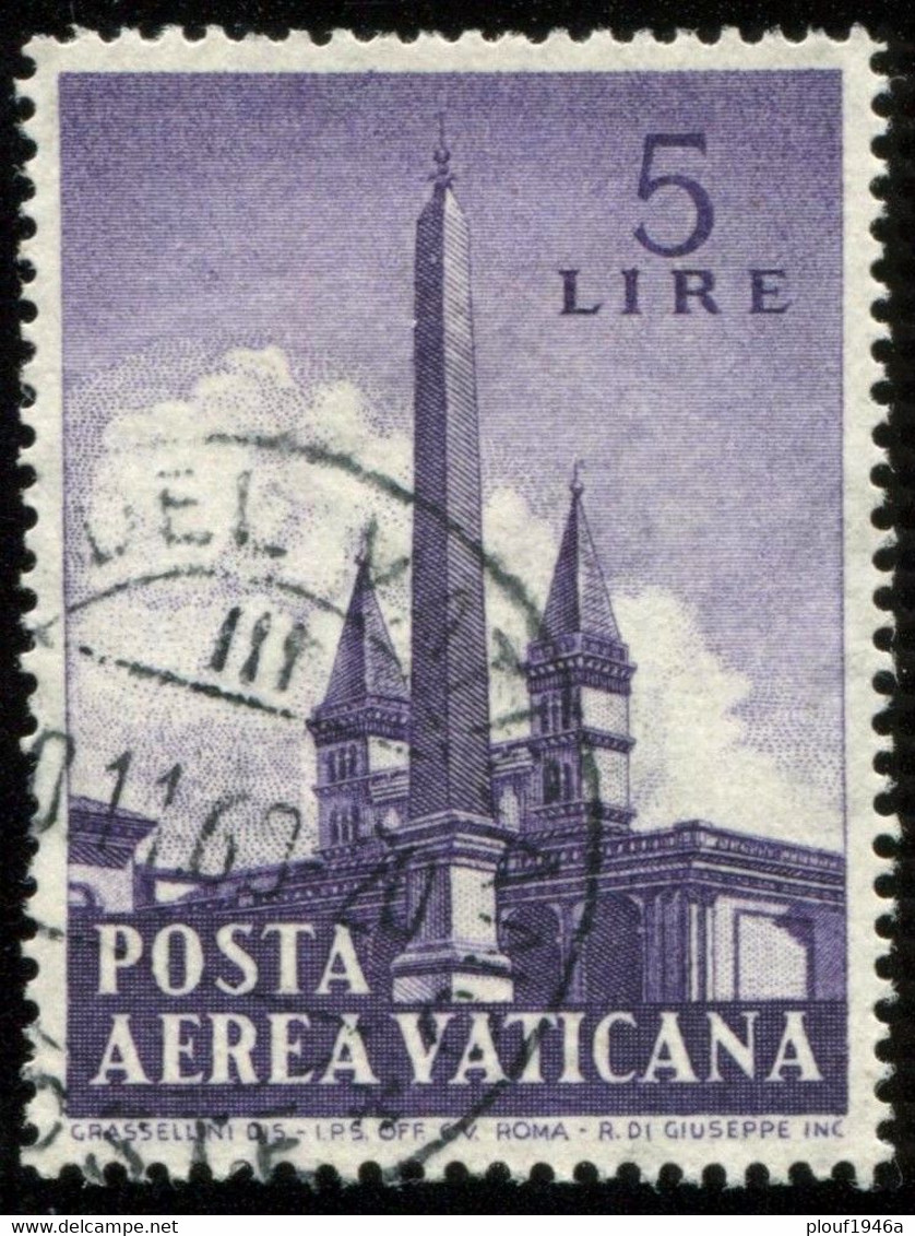 Pays : 495 (Vatican (Cité Du))  Yvert Et Tellier N° : Aé   35 (o) - Airmail