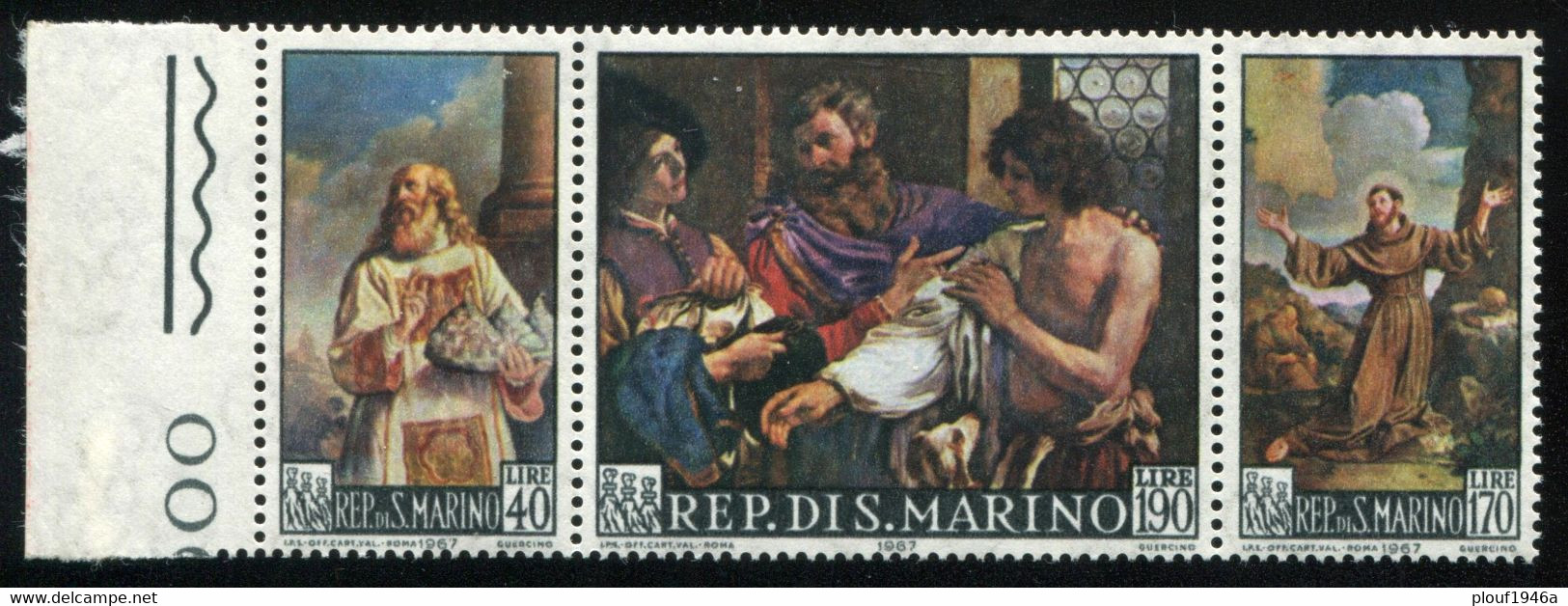 Pays : 421 (Saint-Marin)  Yvert Et Tellier N° :  694-695-696 (**)  Se Tenant - Unused Stamps