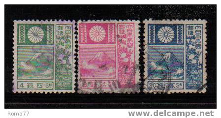 15 - GIAPPONE , YVERT N.  170/172 - Used Stamps