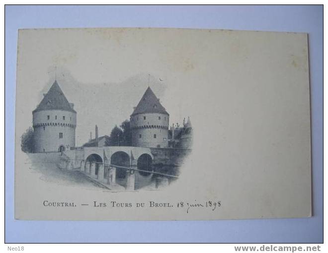 Courtrai. Les Tours Du Broel, 18 Juin 1898 - Kortrijk