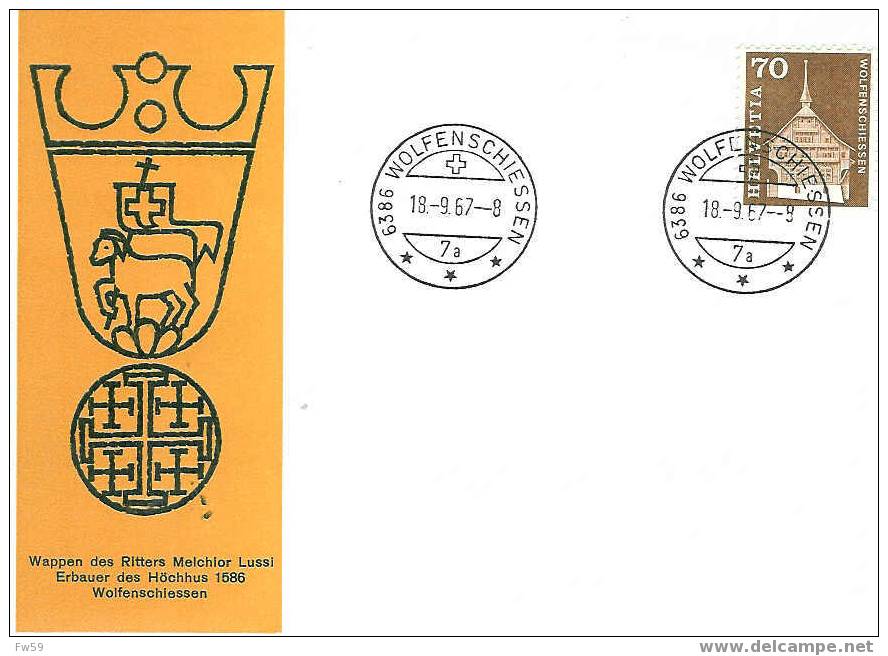 ANIMAUX FDC SUISSE 1967 MOUTON - Farm