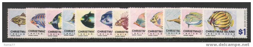 CI1150 - CHRISTMAS , ORDINARIA PESCI YVERT N. 22/33  *** - Christmas Island
