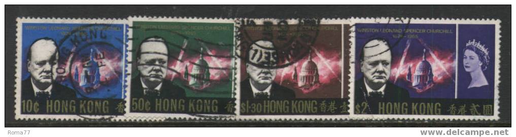 AP515 - HONG KONG , CHURCHILL N. 216/219  USATA - Used Stamps