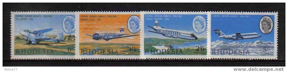 CI1070 - RHODESIA , CENTRAL AFRICAN AIRWAYS N. 148/151  *** - Rhodesien (1964-1980)