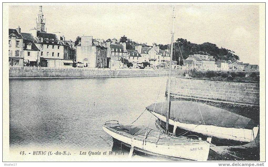 CPA  BINIC  Les Quais Et Le Port  N°45 - Binic