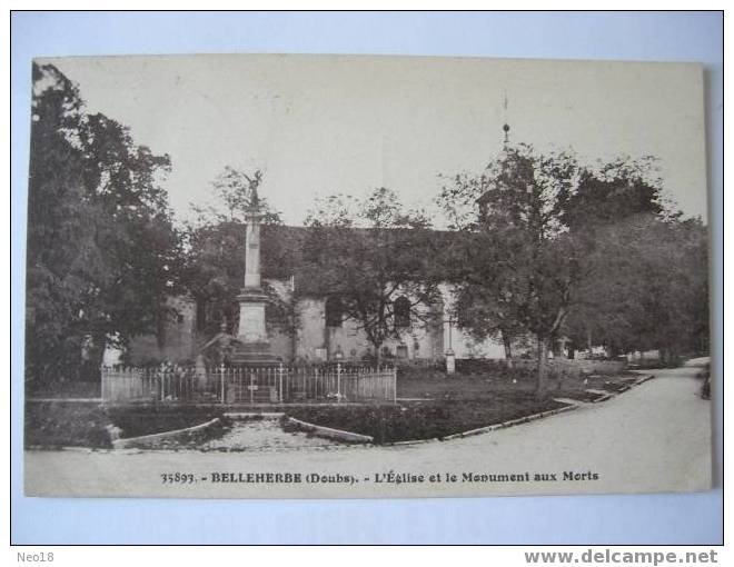 Belleherbe. L´Eglise Et Le Monuments Aux Morts - Other & Unclassified