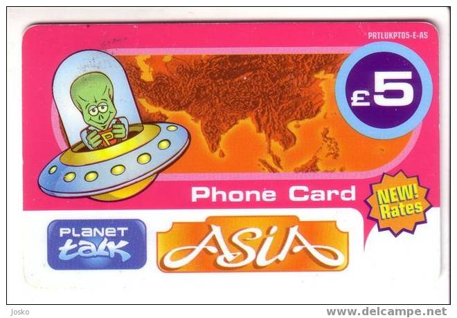 England Prepaid Card - Space - Espace - Cosmos - Universe - Kosmos - Science Fiction - Asia - Espace