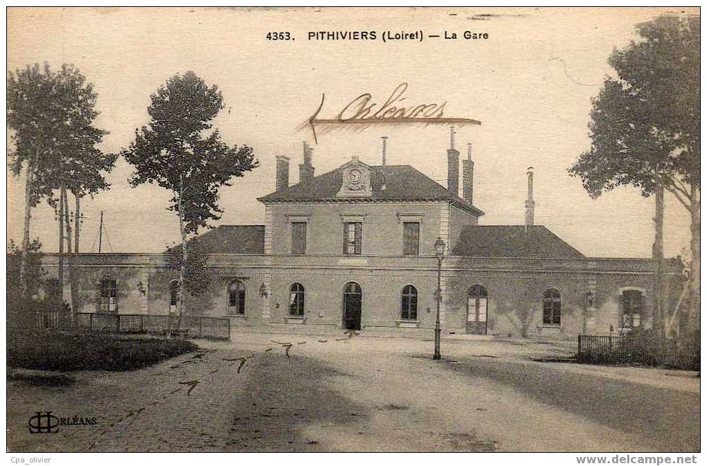 45 PITHIVIERS Gare, Ed LLO 4363, 191? - Pithiviers