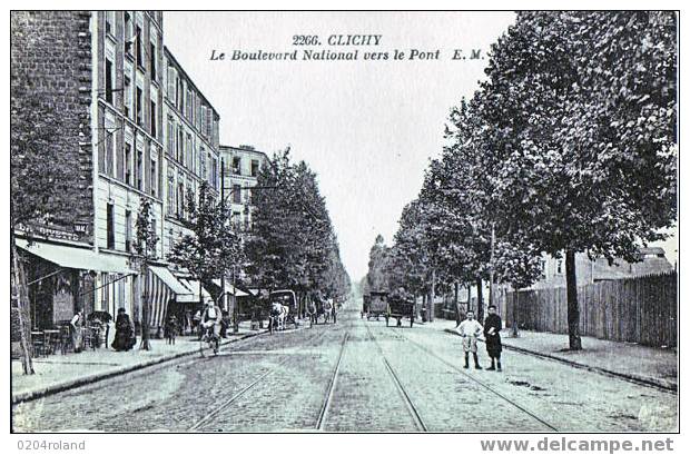 Clichy - Le Boulevard National Vers Le Pont - Clichy