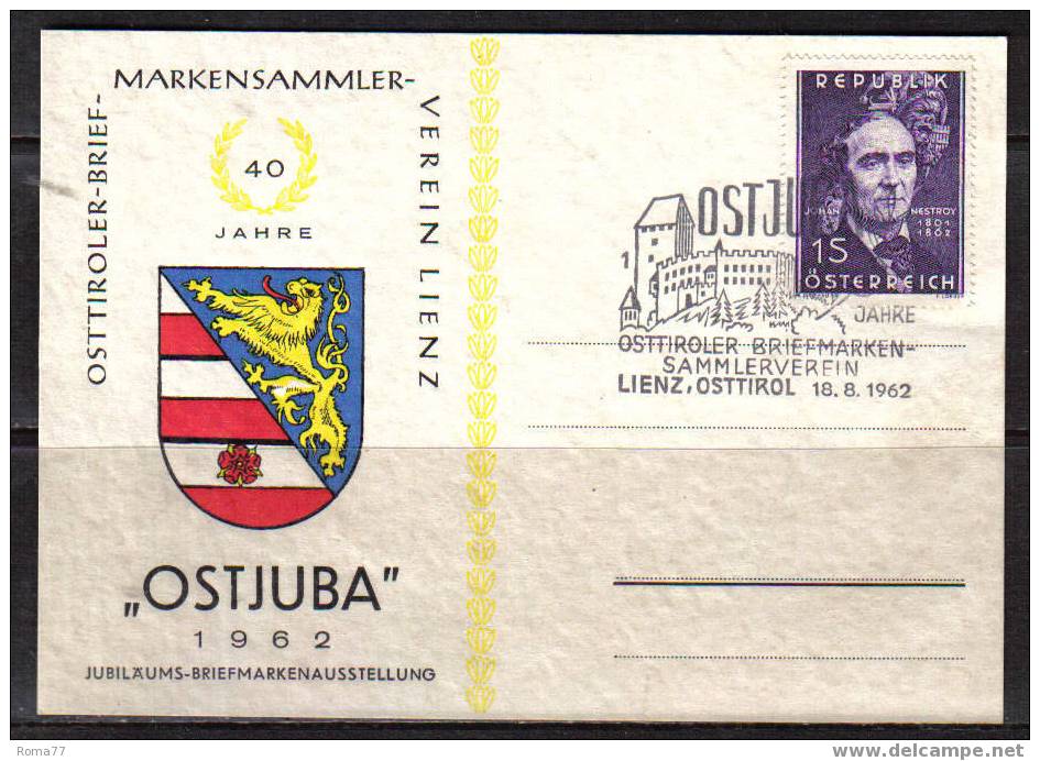296 - AUSTRIA , 18/8/1962 - Brieven En Documenten