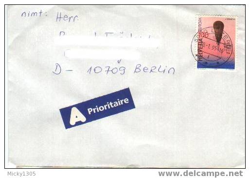 Schweiz / Switzerland - Umschlag Echt Gelaufen / Cover Used (1166) - Fesselballons