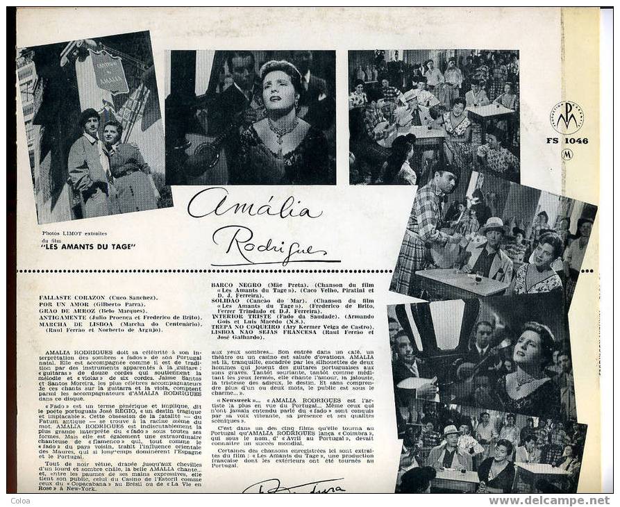 Amalia Rodrigues 33 Tours Columbia - Otros - Canción Española