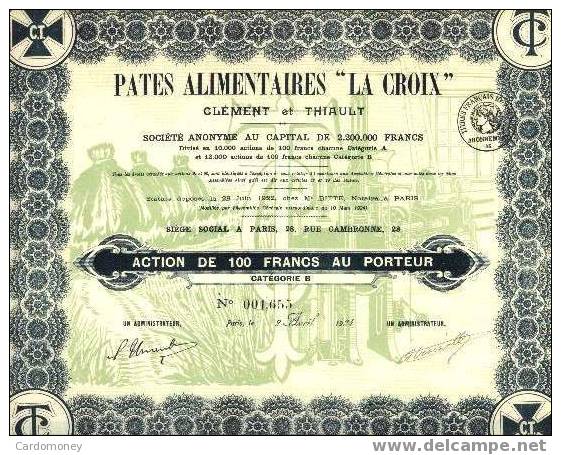 Pates Alimentaires LA CROIX 1924 (art. N° 100 ) - Industry