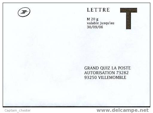ENVELOPPE T " Grand Quiz La Poste " - Karten/Antwortumschläge T