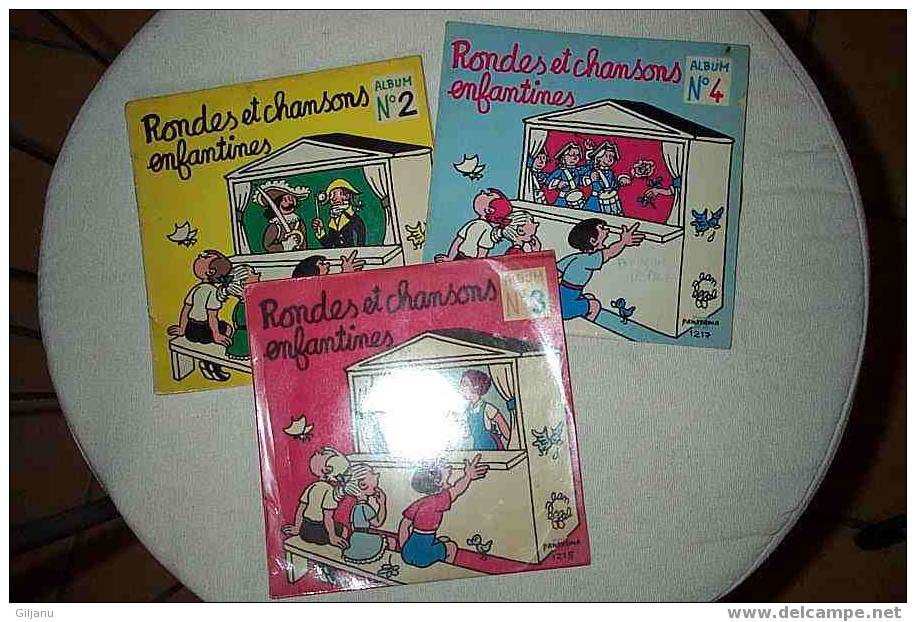 LOT 3  45T   RONDES ET CHANSONS ENFANTINES - Kinderen