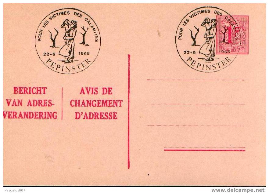 AP - Entier Postal - Carte Postale Avis De Changement D'adresse N° 14 - Chiffre Sur Lion Héraldique - 1,00 Fr Rose - NF - Avis Changement Adresse