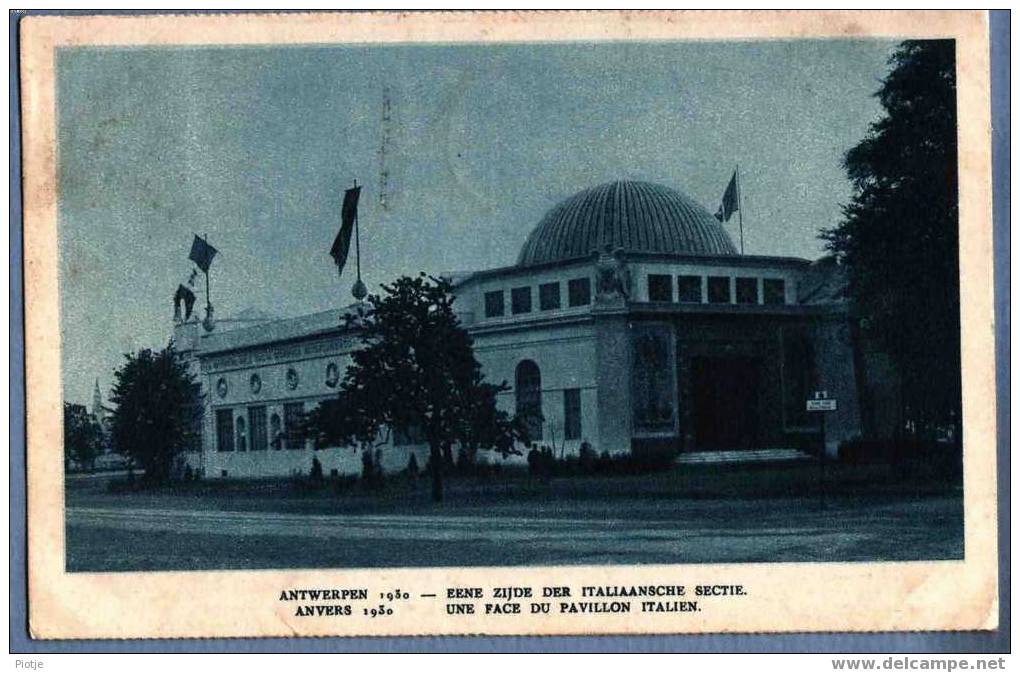 * Antwerpen - Anvers * (Expo 1930) Een Zijde Der Itatiaanse Sectie, Pavillon Italien, Italia, Italië, Vieux Photo - Antwerpen