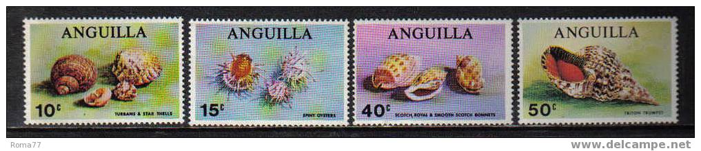 D6 - ANGUILLA , CONCHIGLIE : SERIE  N. 43/46  *** - Coquillages