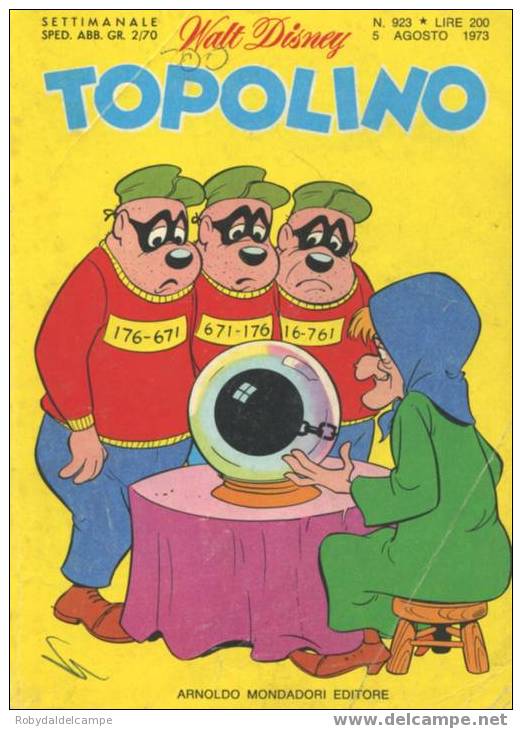 TOP923 - WALT DISNEY - TOPOLINO ALBO # 923 / 05.08.1973 - Disney