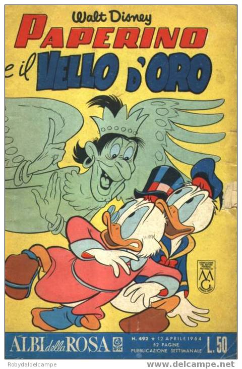 ADR492 - WALT DISNEY - ALBO DELLA ROSA # 492 / 12.04.1964 - Disney