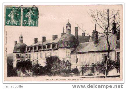 TOUCY 89 - Le Château - Vue Prise Du Parc - 18.10.1908 - Toucy