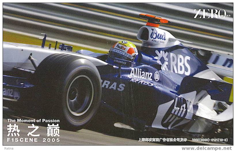 Chine :Entier Carte Course F1 2005 Automobile, Sport, Publicité, - Automobilismo